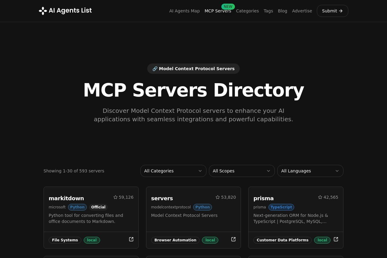 MCP Servers Directory