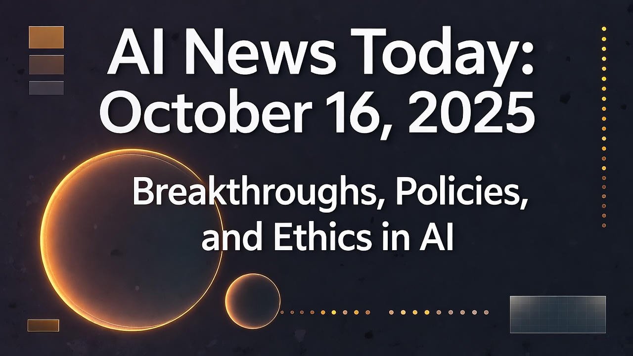 AI News Today: October 16, 2025