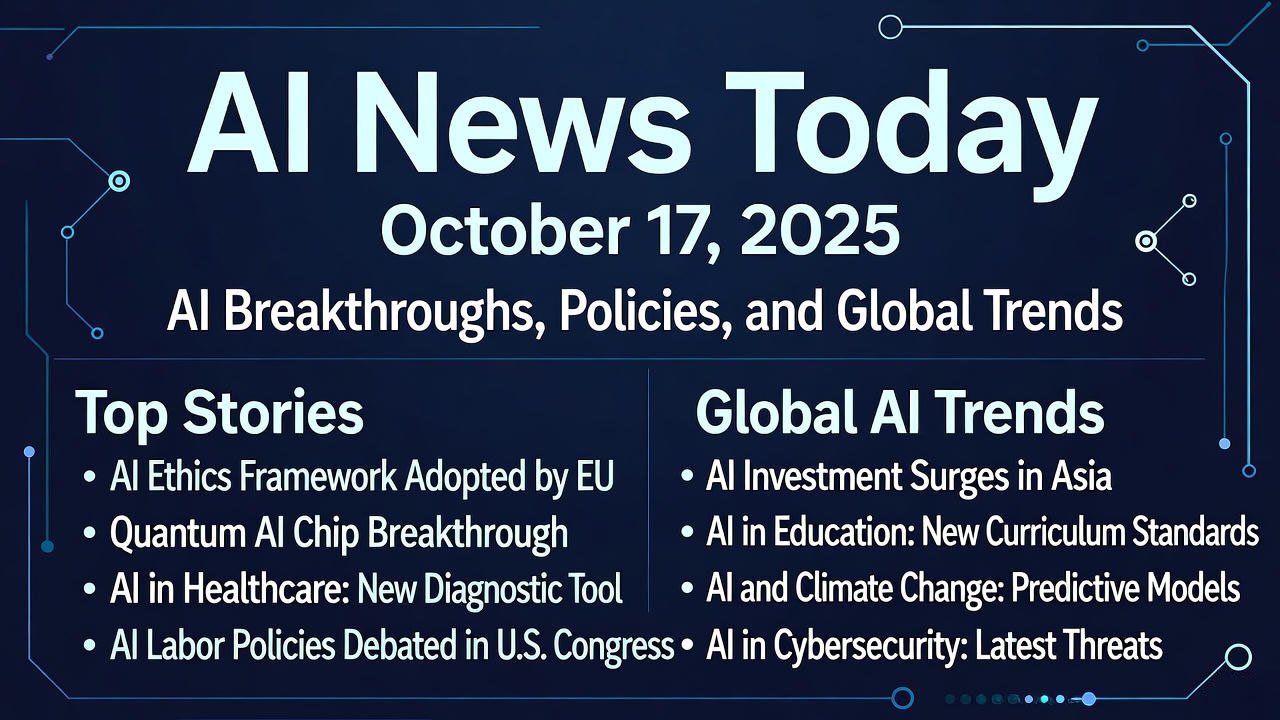 AI News Today: October 17, 2025